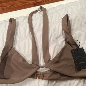 Michael Costello Brown Bikini Top